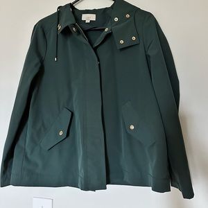 Any Taylor Loft rain jacket swing cropped medium green